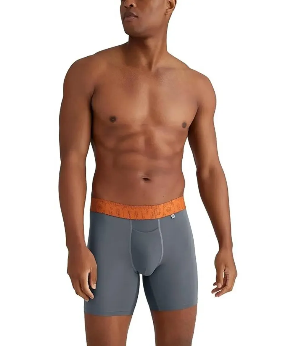 Tommy John Men's Medium Gray Orange 360 Sport Hammock Pouch Boxer Brief C4-9